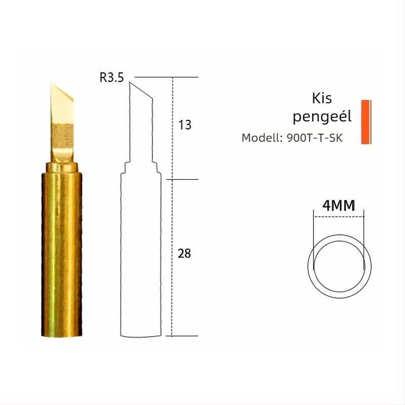 Repairman réz forrasztóhegy – precíziós, derékszögű (elbow) hegy, Flying soldering iron tip sorozat, ólommentes