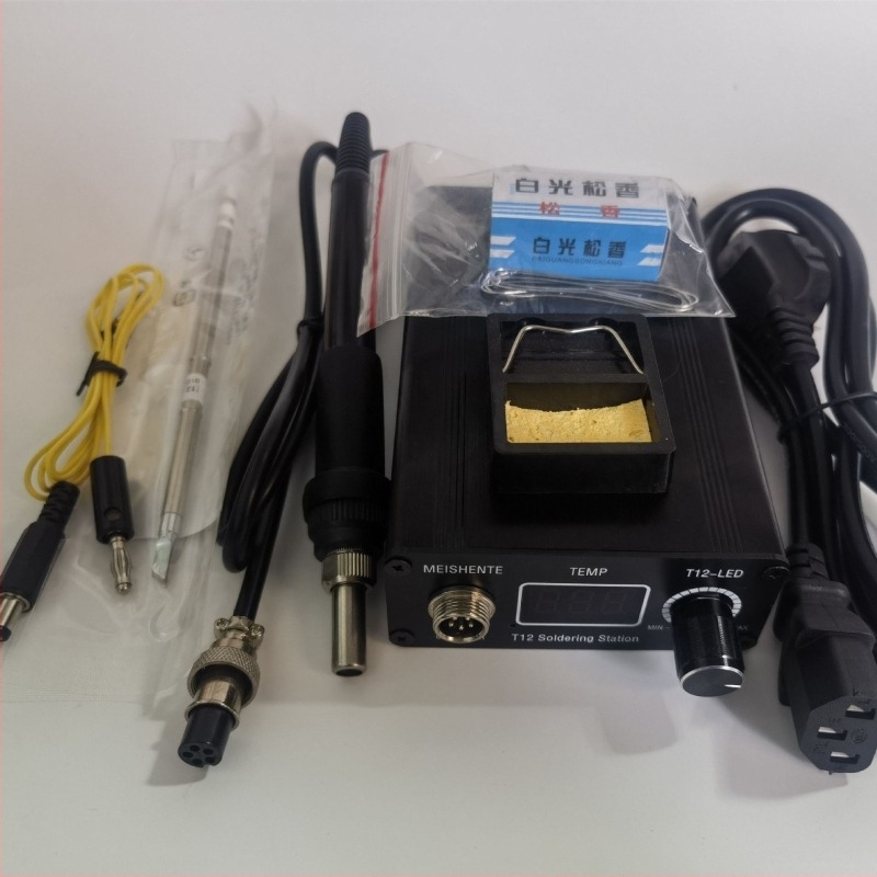 T12 forrasztó állomás, állítható hőmérséklet, nagy teljesítmény, digitális kijelző, alvó mód, T12 hegy