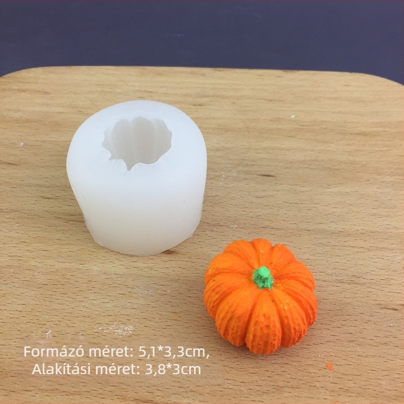 3D Halloween tök szilikon torta forma, szabálytalan alakú, alkalmas csokoládéhoz, fondathoz és mousse