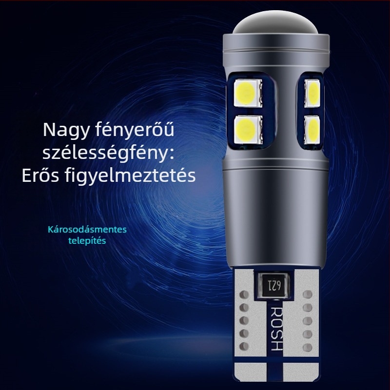 3 az 1-ben autó LED lámpa szélességi világításra, rendszám- és csomagtér-világítás, 3030 LED, 5W, 12-18V