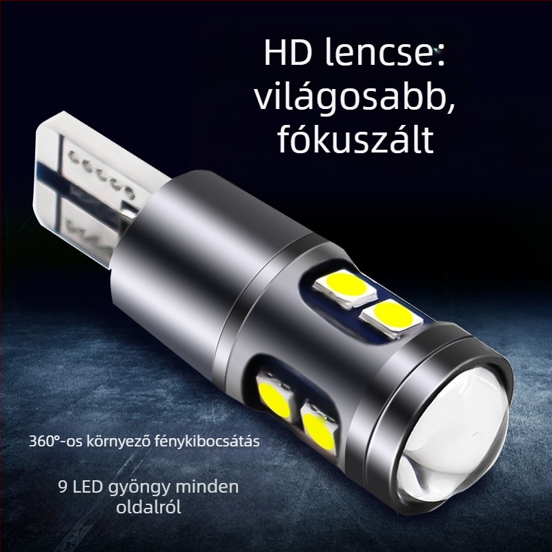 3 az 1-ben autó LED lámpa szélességi világításra, rendszám- és csomagtér-világítás, 3030 LED, 5W, 12-18V