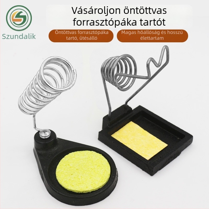 Öntöttvas nehéz forrasztó állvány, kör és négyzet alakú kivitel, hőálló, többfunkciós forrasztó pisztoly tartó