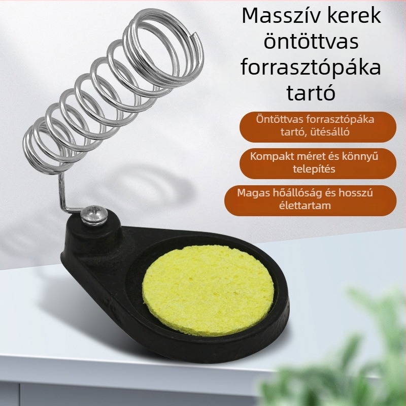 Öntöttvas nehéz forrasztó állvány, kör és négyzet alakú kivitel, hőálló, többfunkciós forrasztó pisztoly tartó