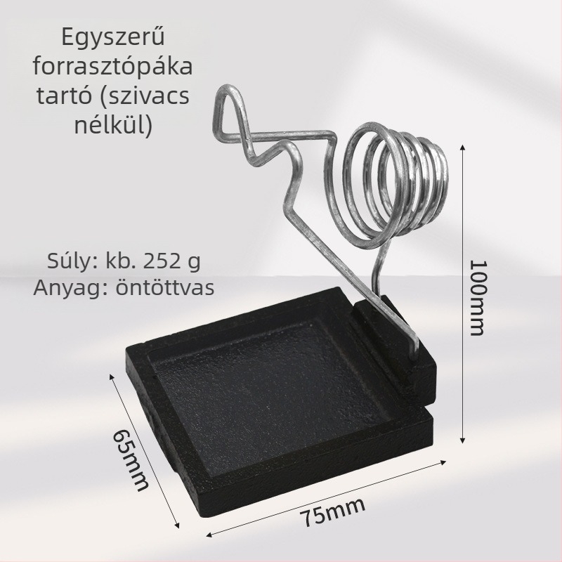 Öntöttvas nehéz forrasztó állvány, kör és négyzet alakú kivitel, hőálló, többfunkciós forrasztó pisztoly tartó