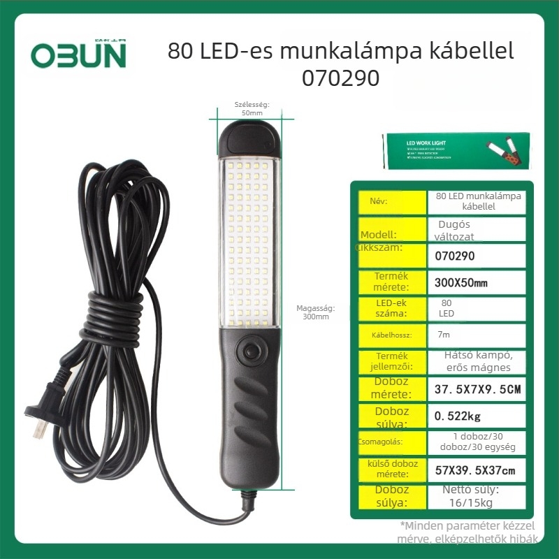 Oubang mágneses LED munkalámpa autó javításához – 25 LED dióda, Kiegészítő szám: 123