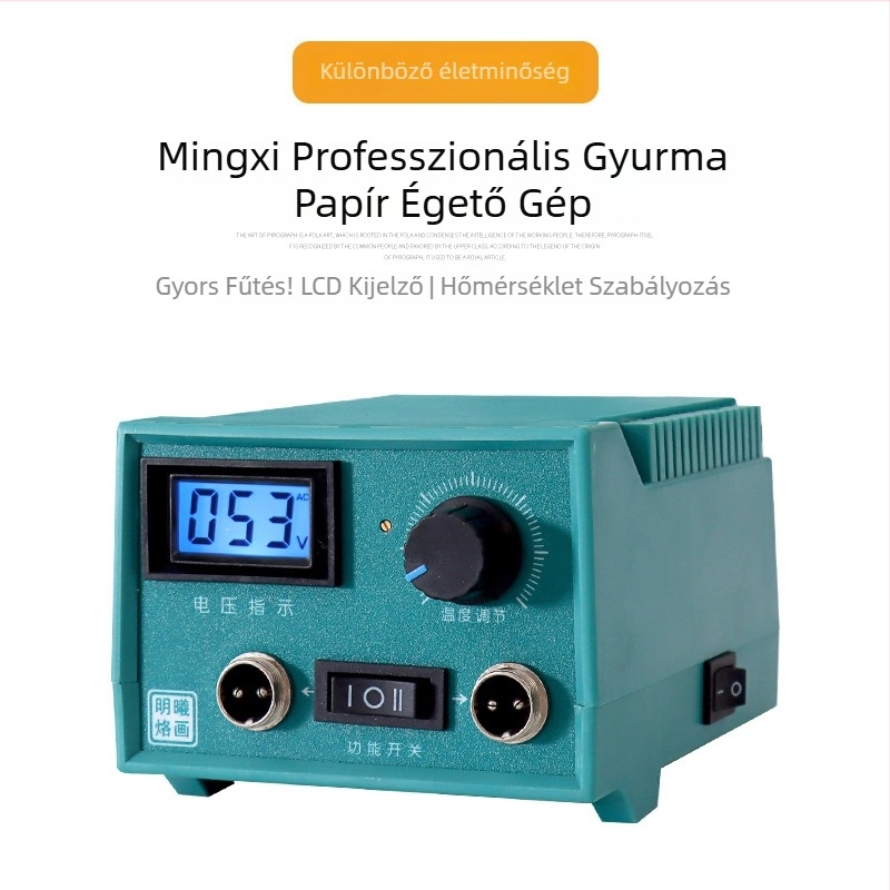 Állítható hőmérsékletű pirográfiai eszköz, 110–220V, elektromos felmelegítés, műanyag fogantyú