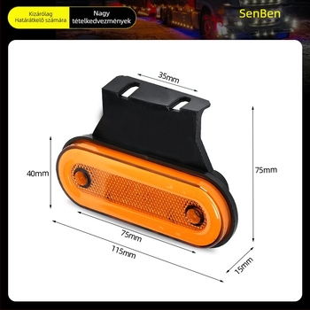 Kamion oldalsó fény, 20 LED, LED fényforrás, 12-24V, 6000 lm