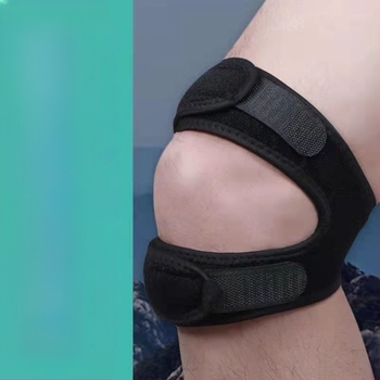 Kétszintes nyomásos csúszásmentes patella térdvédő, uniszex, Spandex anyagú, futáshoz, ugrókötélhez, kosárlabdához, futballhoz és kerékpározáshoz