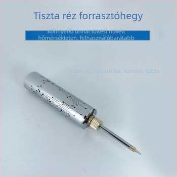 Vezeték nélküli, hordozható mini USB-re tölthető forrasztópáka, csúccsal