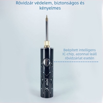 Vezeték nélküli, hordozható mini USB-re tölthető forrasztópáka, csúccsal