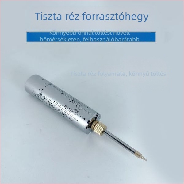 Vezeték nélküli, hordozható mini USB-re tölthető forrasztópáka, csúccsal