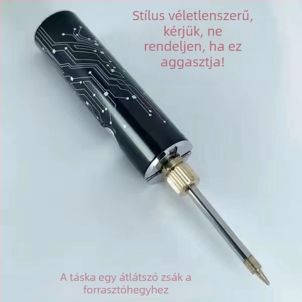 Vezeték nélküli, hordozható mini USB-re tölthető forrasztópáka, csúccsal