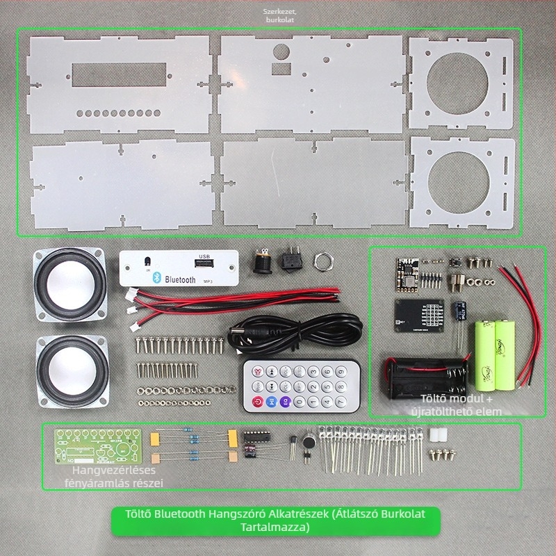 DIY töltő Bluetooth hangszóró készlet – Márka SSY, összeszerelési képzés, elektronikus hegesztés és hangvezérlési spektrum