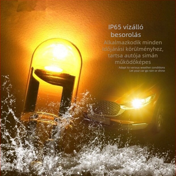 12V autó LED magas fényerősségű lencse, T10 kis dugaszoló, nappali menetfény W5W, világítás a rendszámhoz