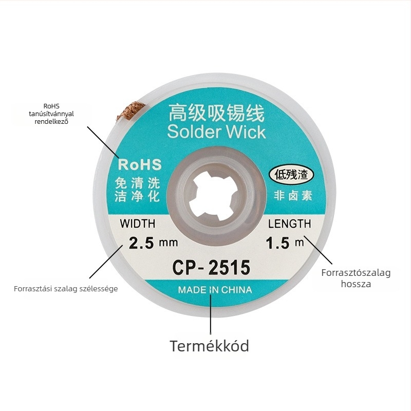 Desoldering eszközök készlet: Sívódrót, alacsony maradékú szalag, BGA pad eltávolító eszköz; Márka Record Work; Anyag sandalwood; Sorozat Other