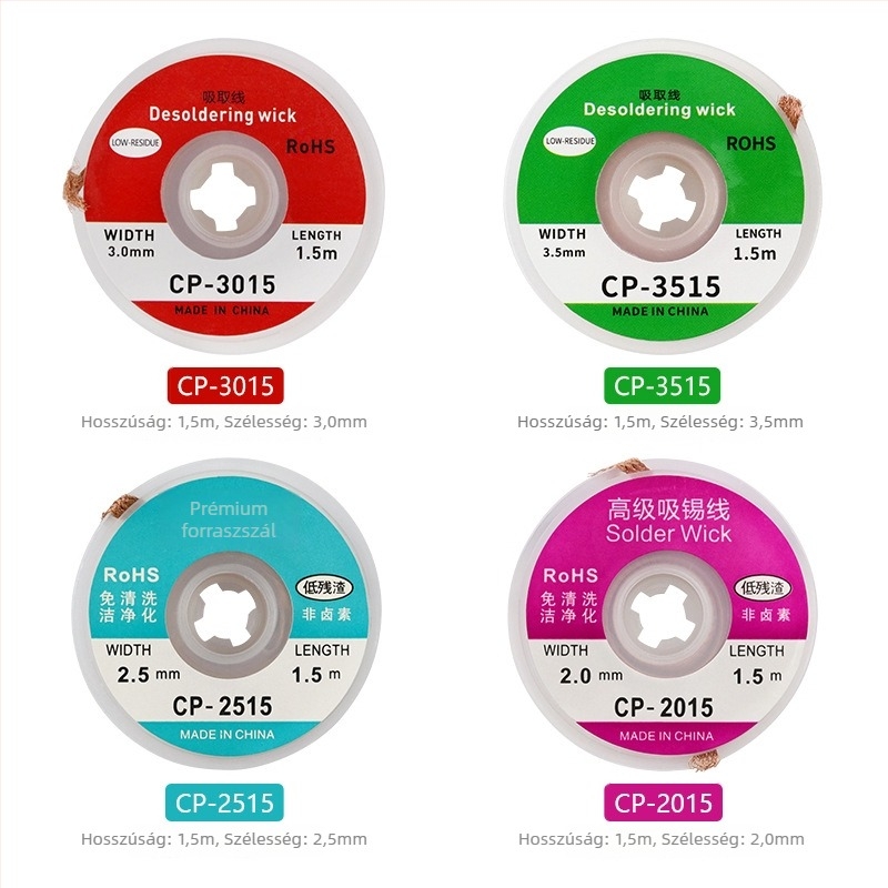 Desoldering eszközök készlet: Sívódrót, alacsony maradékú szalag, BGA pad eltávolító eszköz; Márka Record Work; Anyag sandalwood; Sorozat Other