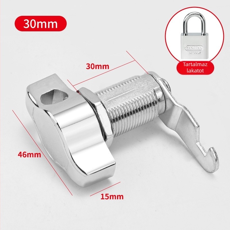 Szekrényzár — zinc alloy, modern minimalist stílus, modell Padlock mailbox lock