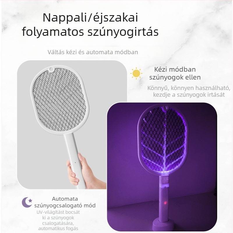 Meister elektromos szúnyogcsapó 2–in–1 UV-lámpával, USB-ról tölthető 500 mAh-s akkumulátor, 21–30 m² lefedettség