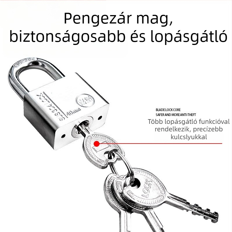 304 rozsdamentes acél kültéri lakat – időjárásálló zár elektromos szekrényekhez és mérődobozokhoz