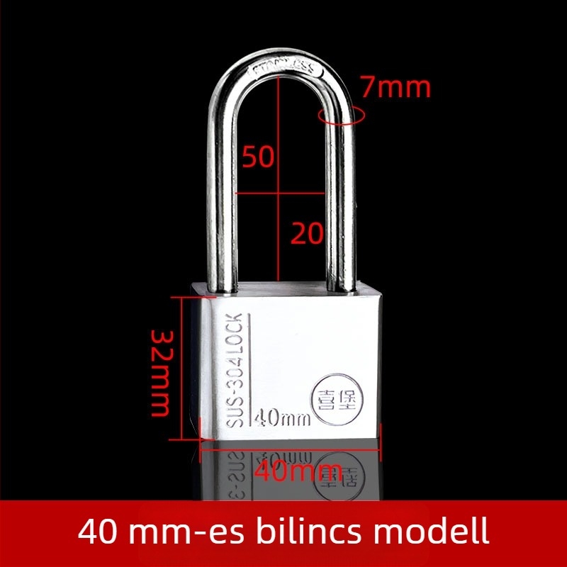 304 rozsdamentes acél kültéri lakat – időjárásálló zár elektromos szekrényekhez és mérődobozokhoz