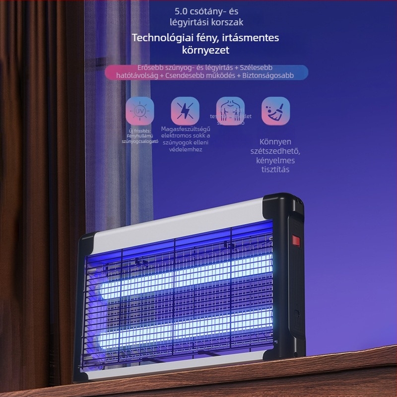 LED falra szerelt szúnyogirtó lámpa, kültéri használatra, modellek Y06-Y12, 5V, 5W