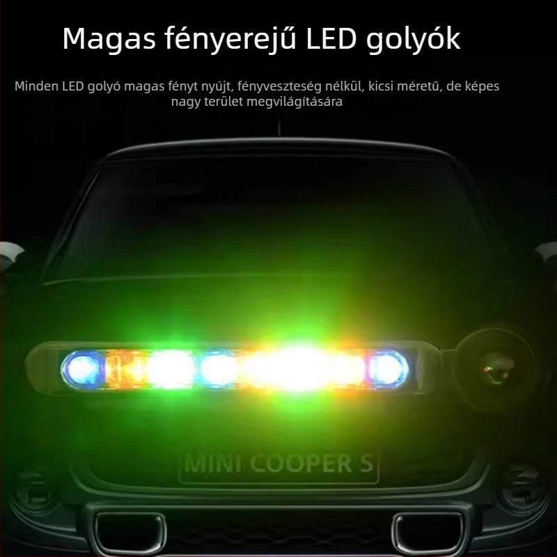 Autók nappali menetfényei, univerzális illeszkedés, modell A177s, ragasztóval történő felszerelés, műanyag ház