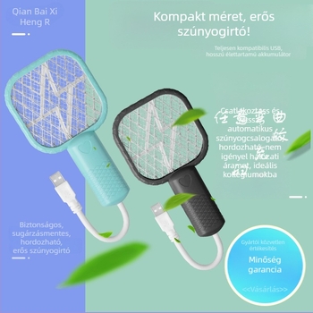 2 az 1-ben USB elektromos szúnyogcsapó és lámpa otthonra, LED világítás, háló nikkel-zink-vas, ABS ház, 21–30 m²-hez