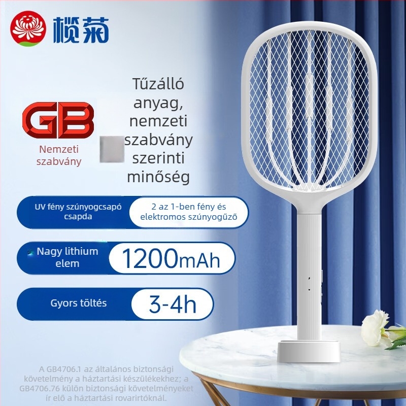 LED-s szúnyoglámpa, elektromos áramütéses szúnyogöléshez, 21–30 m²-re, 220V (Márka Elemene chrysanthemum)