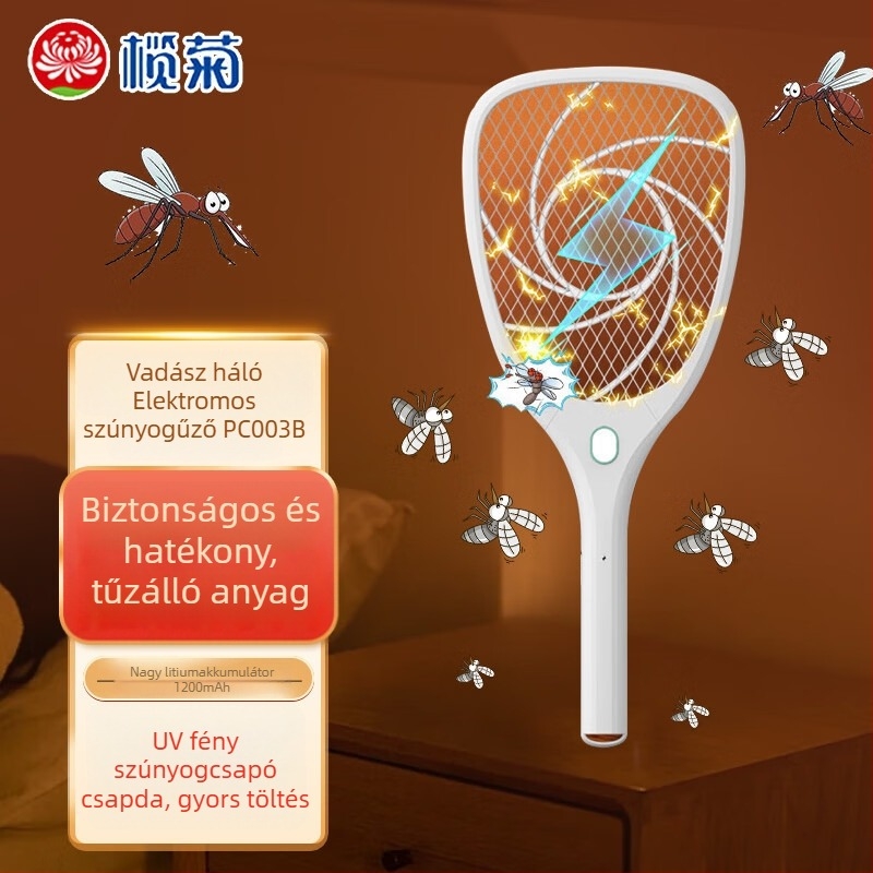 LED-s szúnyoglámpa, elektromos áramütéses szúnyogöléshez, 21–30 m²-re, 220V (Márka Elemene chrysanthemum)