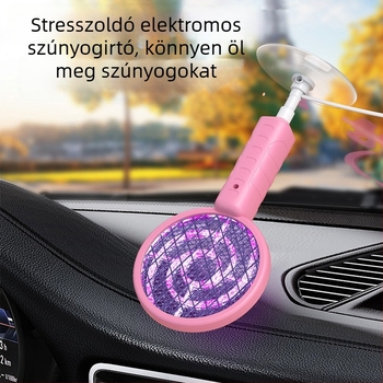 Elektromos szúnyogcsapó UV-lámpával, 360°-os forgással, alumínium hálóval, nem mérgező, szabályozható sebesség