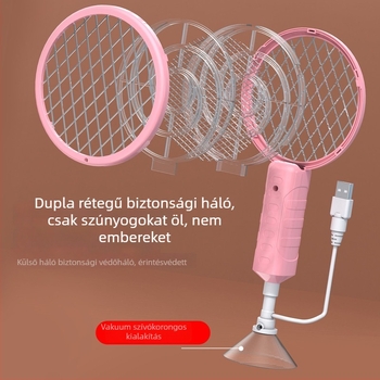 Elektromos szúnyogcsapó UV-lámpával, 360°-os forgással, alumínium hálóval, nem mérgező, szabályozható sebesség
