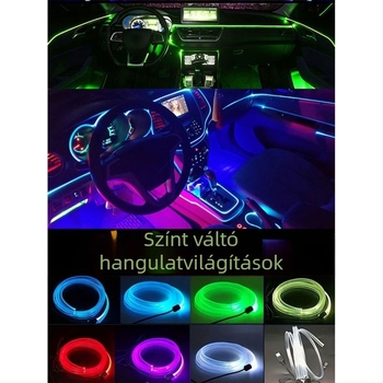 USB-tápellátású autó belső hangulatvilágítási csík LED-es világítással, lélegző gradiensekkel