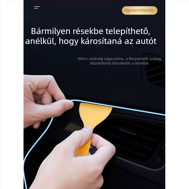 USB-tápellátású autó belső hangulatvilágítási csík LED-es világítással, lélegző gradiensekkel