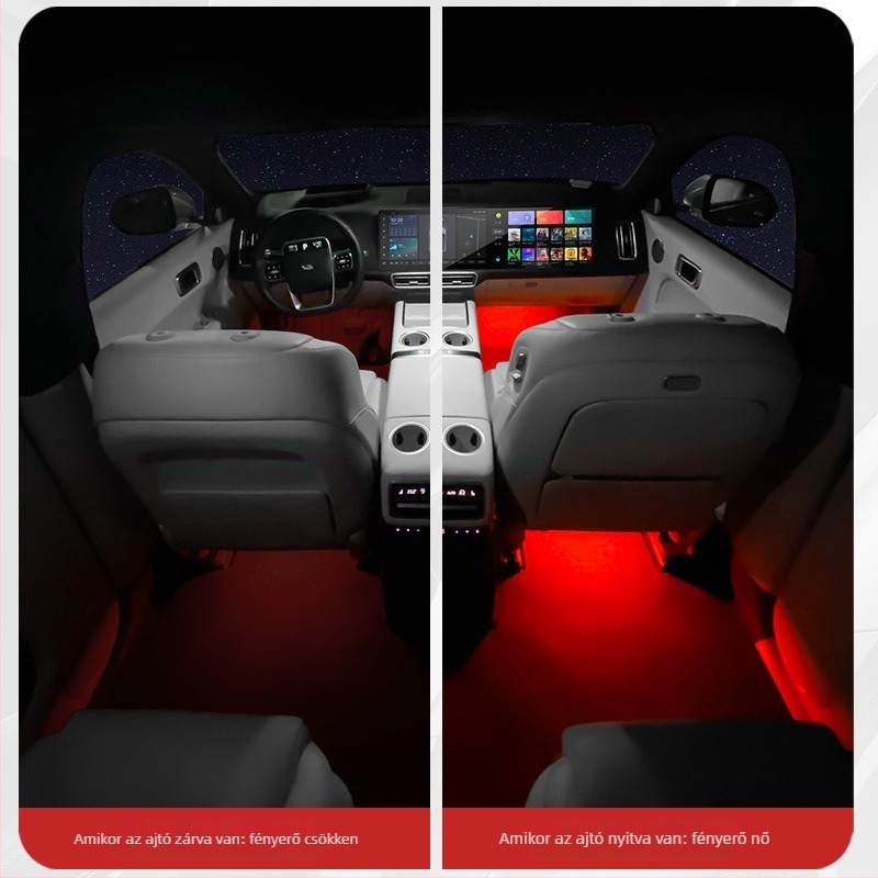 Rosyclouds Ideal foot light – autó belső láb alatti világítás, ambient világítás, OEM eredeti gyár, kompatibilis az alapértelmezett modellel