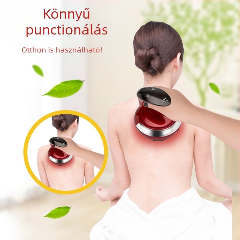 Rongtai Vezeték nélküli masszázs készülék vákuumos szívó és kaparó eszközzel, otthoni használatra, hordozható, 1200–2000 mAh akkumulátor, IPX4, tanúsítvány 2012102