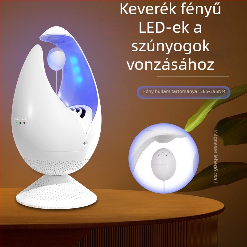 LED fotokatalizátoros szúnyogriasztó lámpa, szívó üzemmód, USB-tápellátás, 11–20 m² lefedettség