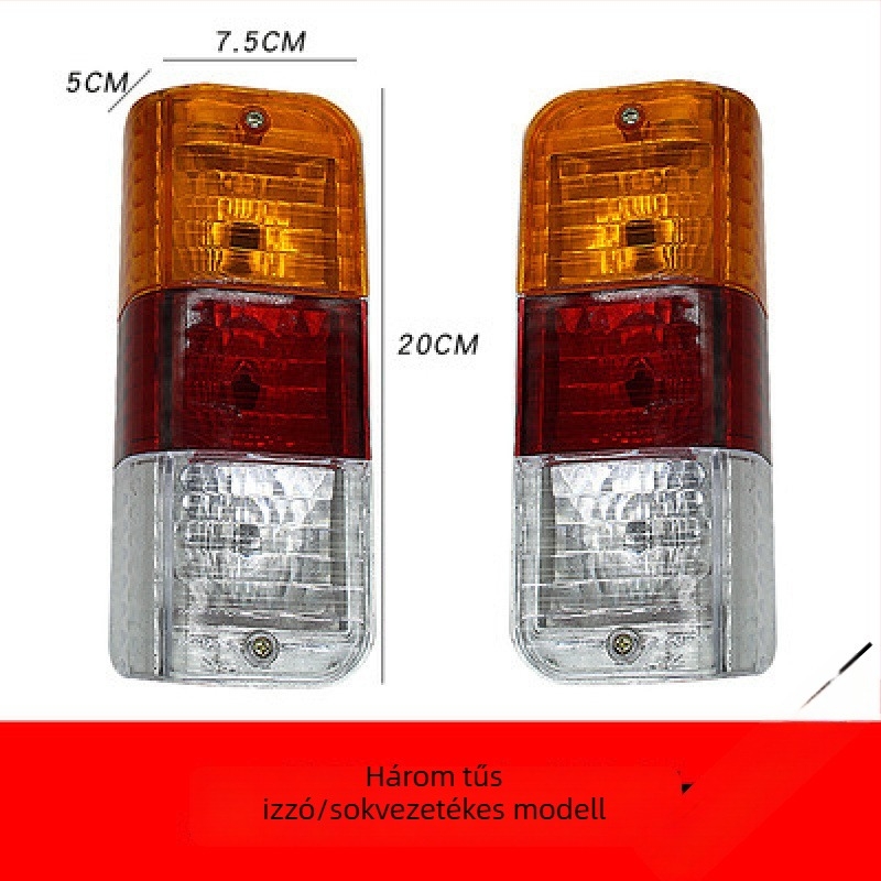 Elektromos háromkerekű hátsó lámpa féklámpával, LED irányjelzővel és menetfénnyel, 12–60V