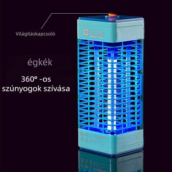Otthoni szúnyogölő lámpa — falra szerelhető, fotokatalitikus belső egység, elektromos sokk, 220V, MARS-001