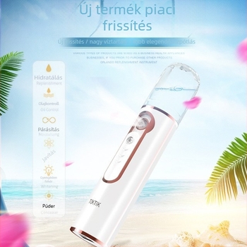 Kézben tartható hidratáló permetező arcához nano-hidrációval, USB-ről tölthető párásító, kompakt hordozható töltő