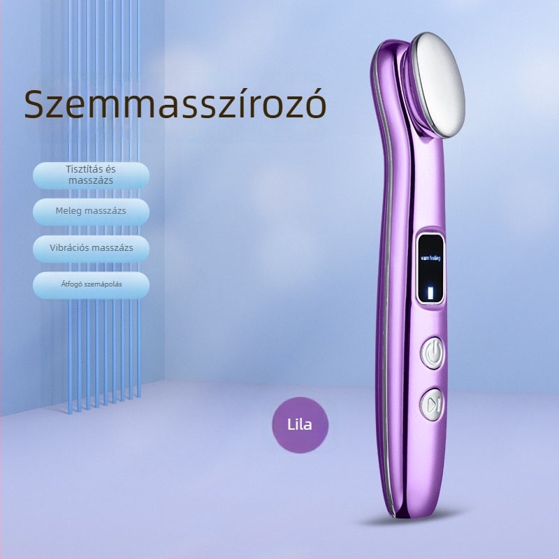 Kényelmes hordozható szemmasszírozó fűtési funkcióval szemápolásra és szépségre — újratölthető, IPX1 vízálló, beépített 300–500 mAh akkumulátor, otthoni használatra