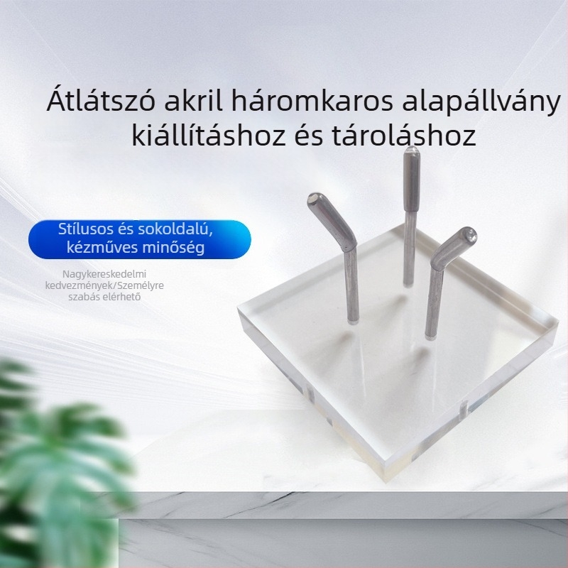 Kijelző állvány – Akril, Háromágú tartó, Első emelet, Hongkuan Jewelry 026