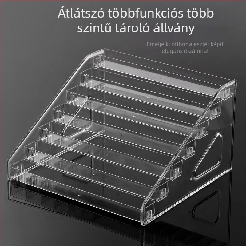 Műanyag 5-szintű kozmetikai kiállító polc rendező rekesz - Friendly márka