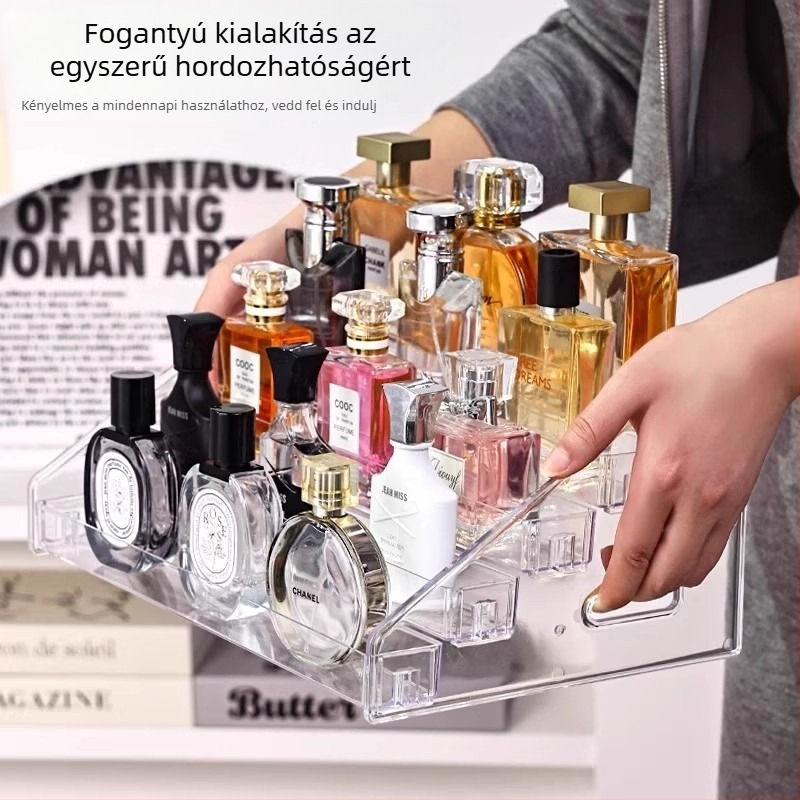 Műanyag 5-szintű kozmetikai kiállító polc rendező rekesz - Friendly márka