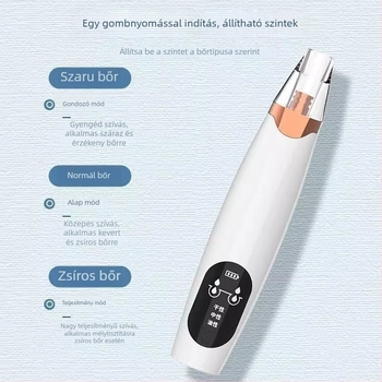 Mitesszer szívó készülék, elektromos otthoni kozmetikai eszköz, modell 5678, 3 fokozatú szabályozás