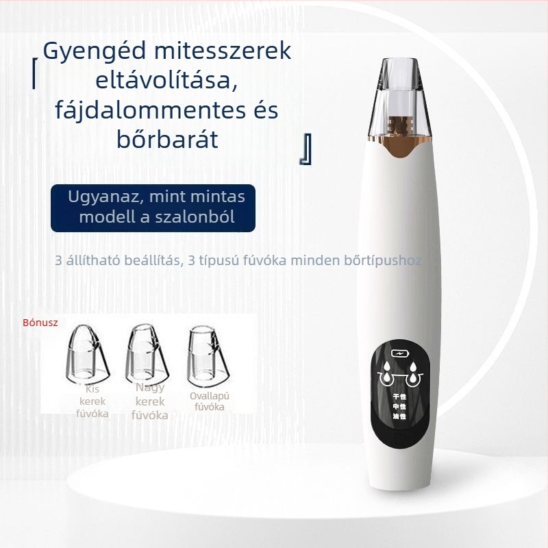 Mitesszer szívó készülék, elektromos otthoni kozmetikai eszköz, modell 5678, 3 fokozatú szabályozás