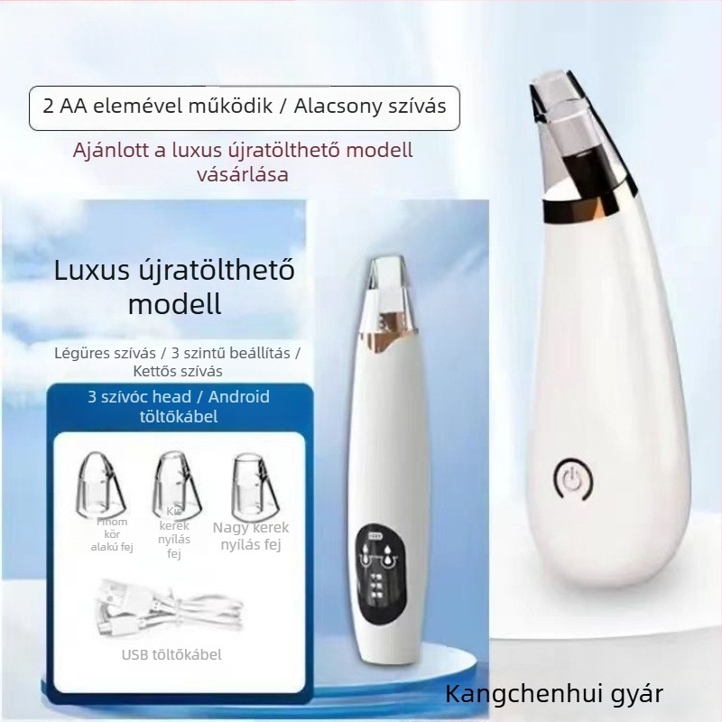 Mitesszer szívó készülék, elektromos otthoni kozmetikai eszköz, modell 5678, 3 fokozatú szabályozás