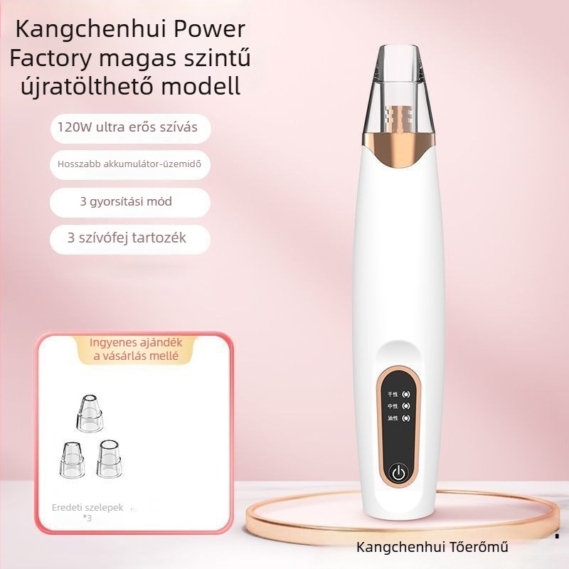 Mitesszer szívó készülék, elektromos otthoni kozmetikai eszköz, modell 5678, 3 fokozatú szabályozás