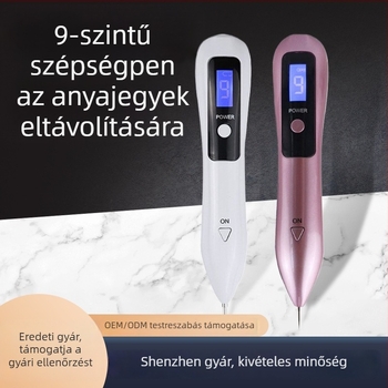 9-szintű LCD szeplő-eltávolító toll, szemölcsök, szemöldök és tetoválás eltávolítására – Kozmetikai eszköz beépített 1000–1200 mAh akkumulátorral