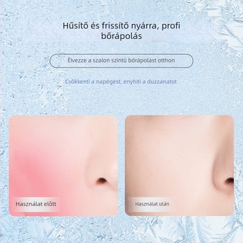 Hordozható arcra szánt jégkompressziós készülék, bőrmegújításra, IPX8 vízálló, beépített akkumulátor nélküli