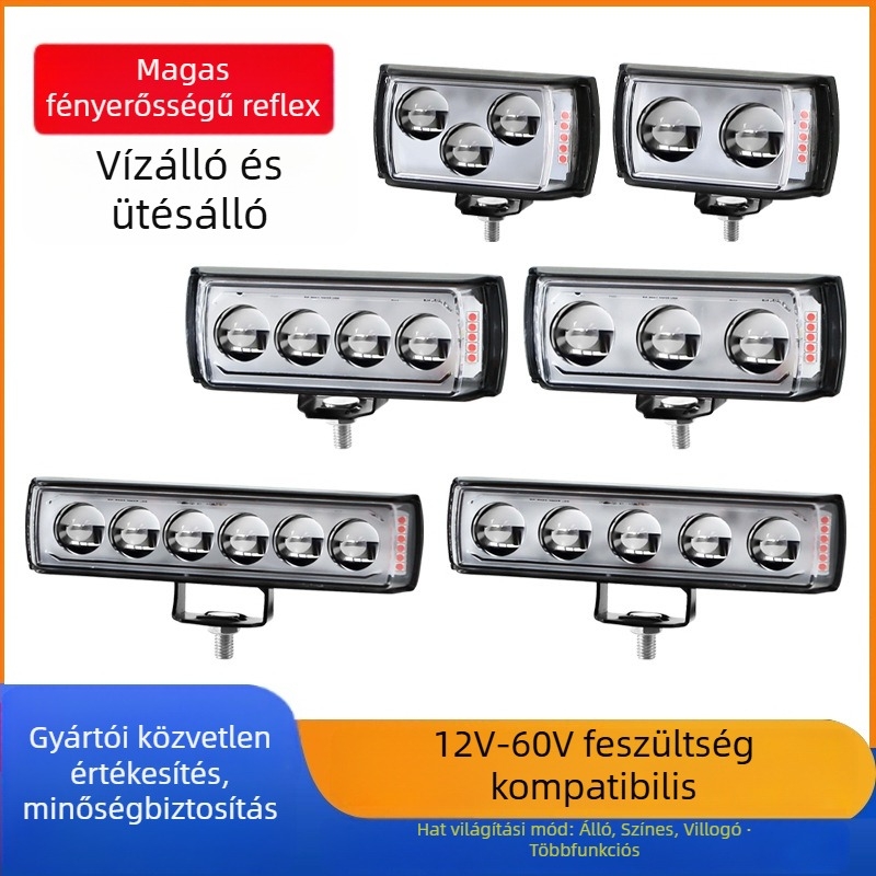 Háromoldalas LED spotlámpa autókhoz, teherautókhoz és mezőgazdasági járművekhez, 12–60V, 20W, vízálló